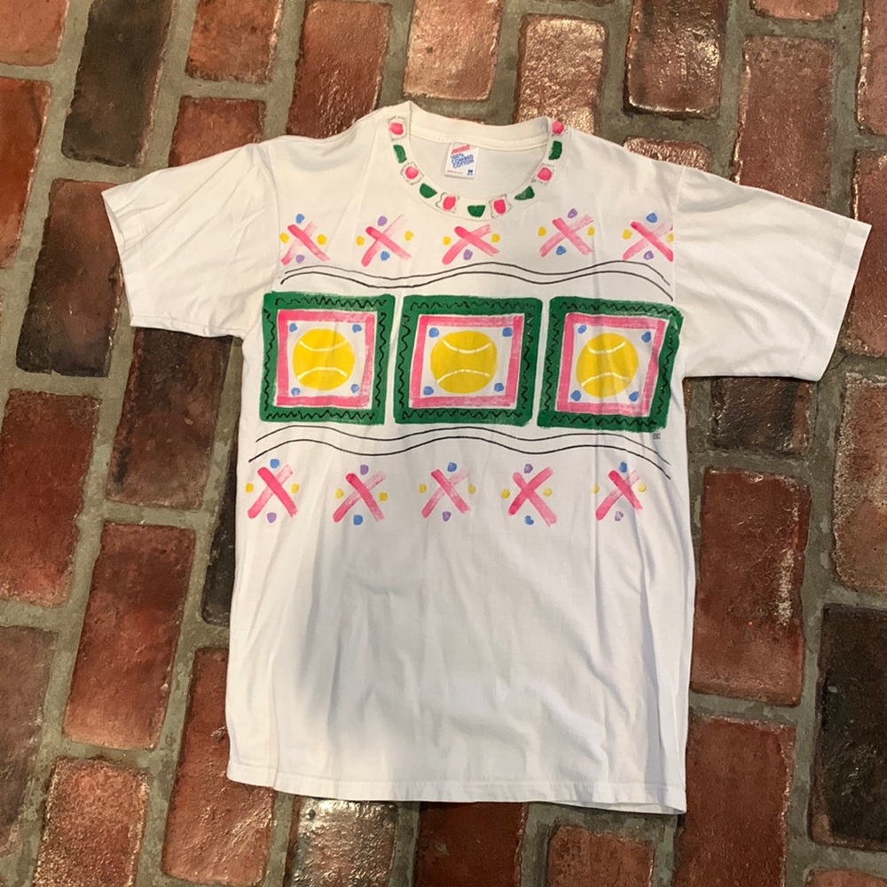 Vintage, hand-painted Tennis t-shirt